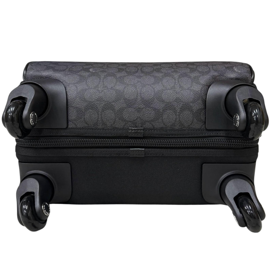 極美品□COACH コーチ CCB22 ウィールド キャリー オン・シグネチャー キャンバス コーデュラナイロン キャリーバッグ 定価99000円