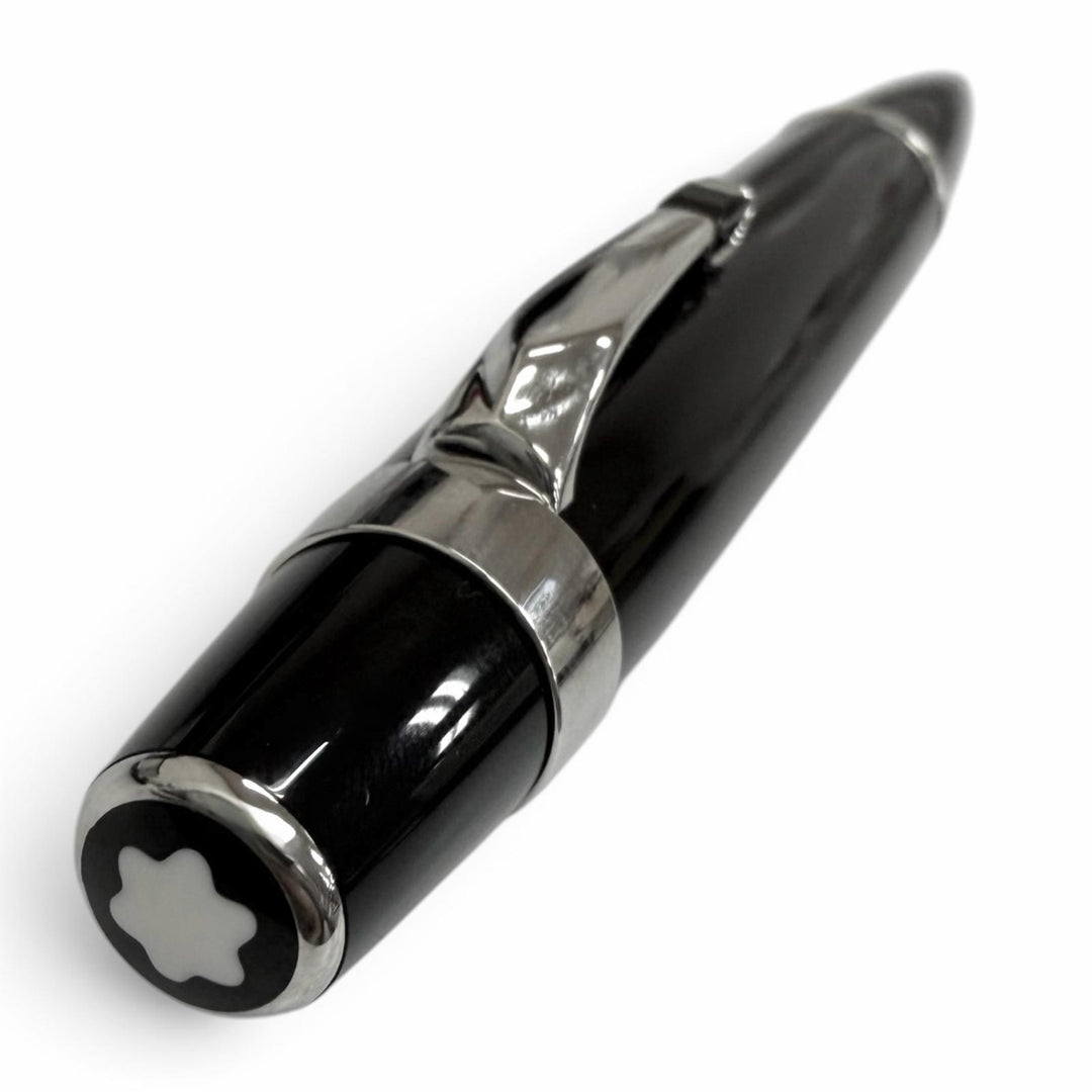 極美品□MONTBLANC モンブラン BOHEME ボエム ブラックジェムストーン ボールペン ブラック シルバー ドイツ製 メンズ 筆記確認済み