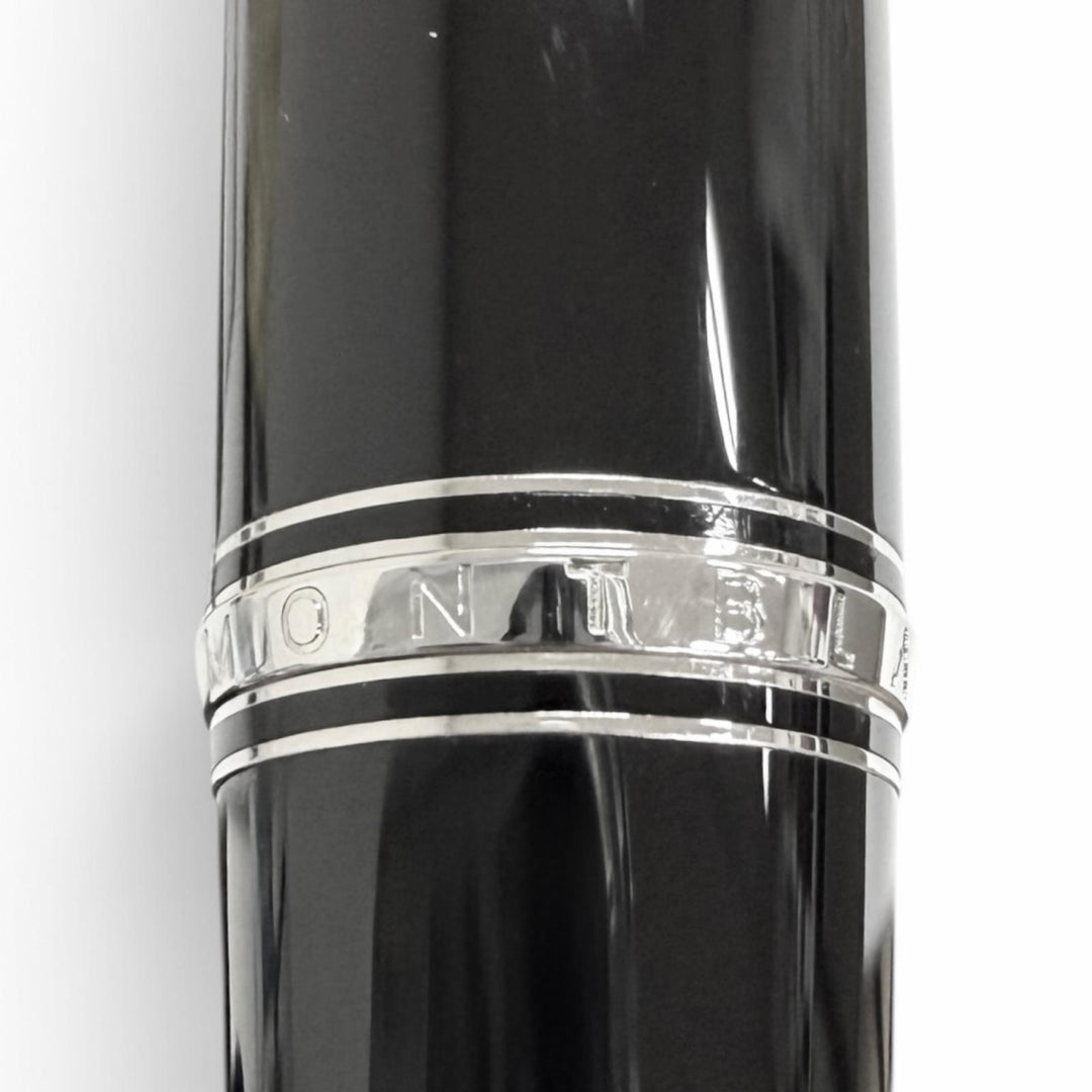 極美品□MONTBLANC モンブラン BOHEME ボエム ブラックジェムストーン ボールペン ブラック シルバー ドイツ製 メンズ 筆記確認済み