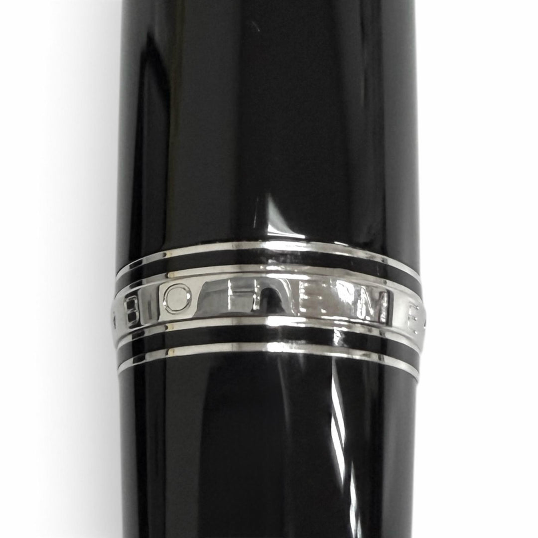 極美品□MONTBLANC モンブラン BOHEME ボエム ブラックジェムストーン ボールペン ブラック シルバー ドイツ製 メンズ 筆記確認済み