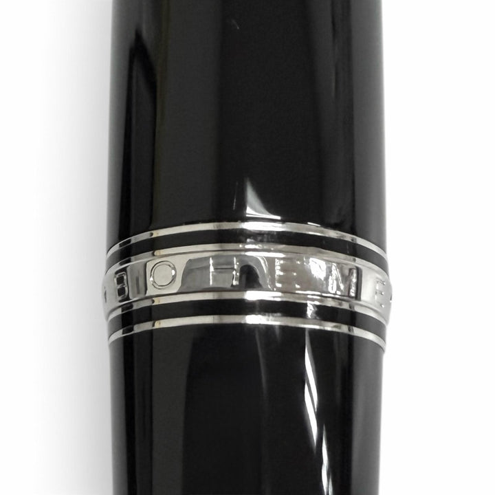 極美品□MONTBLANC モンブラン BOHEME ボエム ブラックジェムストーン ボールペン ブラック シルバー ドイツ製 メンズ 筆記確認済み