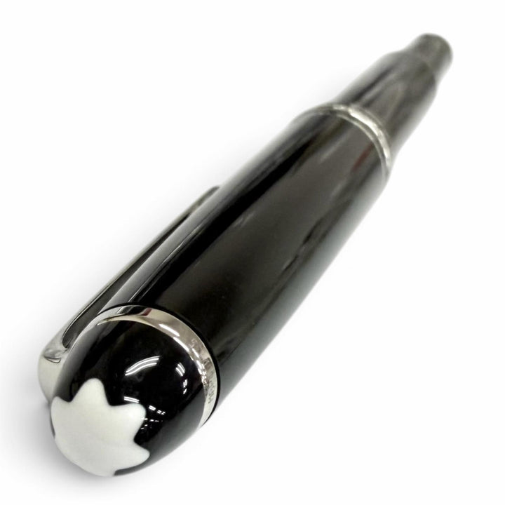 極美品□MONTBLANC モンブラン プラチナライン ローラーボール キャップ式 ボールペン ブラック シルバー ドイツ製 メンズ 筆記確認済