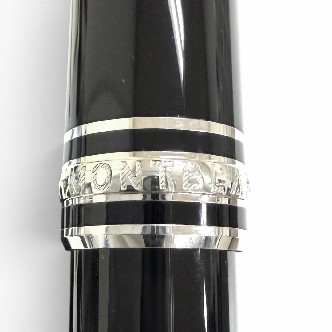 極美品□MONTBLANC モンブラン プラチナライン ローラーボール キャップ式 ボールペン ブラック シルバー ドイツ製 メンズ 筆記確認済
