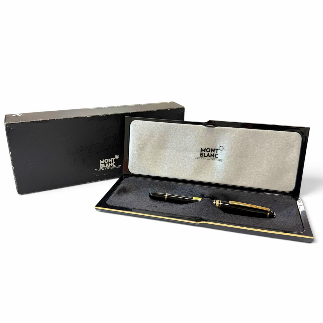 極美品▼MONTBLANC モンブラン マイスターシュテュック クラシック ホワイトスター ローラーボール ボールペン ブラック ゴールド 筆記◎
