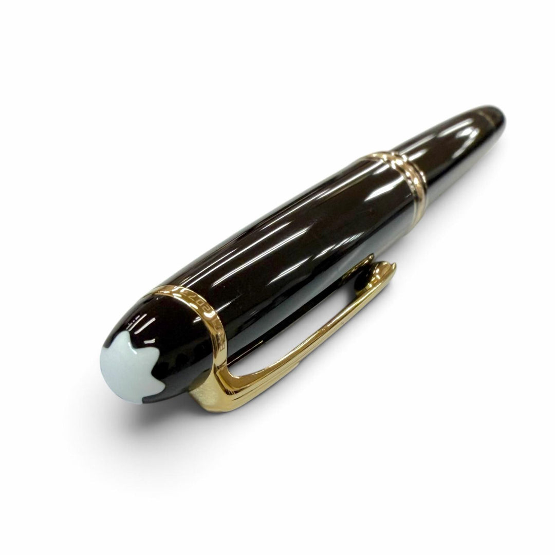 極美品▼MONTBLANC モンブラン マイスターシュテュック クラシック ホワイトスター ローラーボール ボールペン ブラック ゴールド 筆記◎