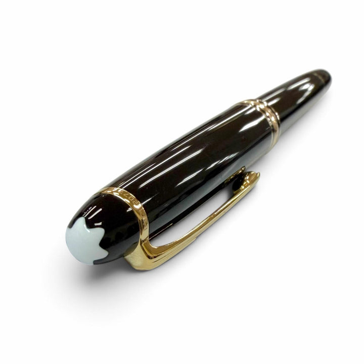 極美品▼MONTBLANC モンブラン マイスターシュテュック クラシック ホワイトスター ローラーボール ボールペン ブラック ゴールド 筆記◎