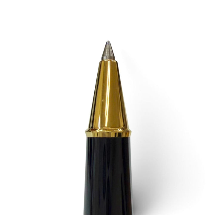 極美品▼MONTBLANC モンブラン マイスターシュテュック クラシック ホワイトスター ローラーボール ボールペン ブラック ゴールド 筆記◎