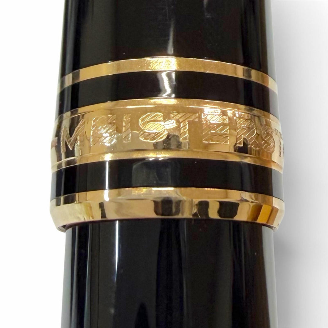 極美品▼MONTBLANC モンブラン マイスターシュテュック クラシック ホワイトスター ローラーボール ボールペン ブラック ゴールド 筆記◎
