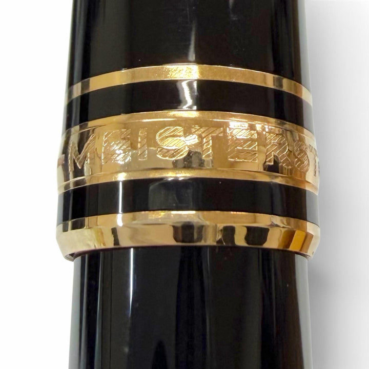極美品▼MONTBLANC モンブラン マイスターシュテュック クラシック ホワイトスター ローラーボール ボールペン ブラック ゴールド 筆記◎