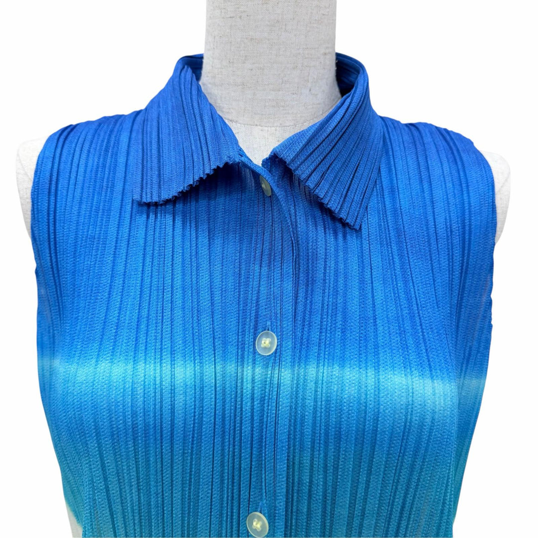 極美品☆PLEATS PLEASE プリーツプリーズ イッセイミヤケ PP73-JE763 ノースリーブ ワンピース マルチカラー 4 日本製 正規品 レディース
