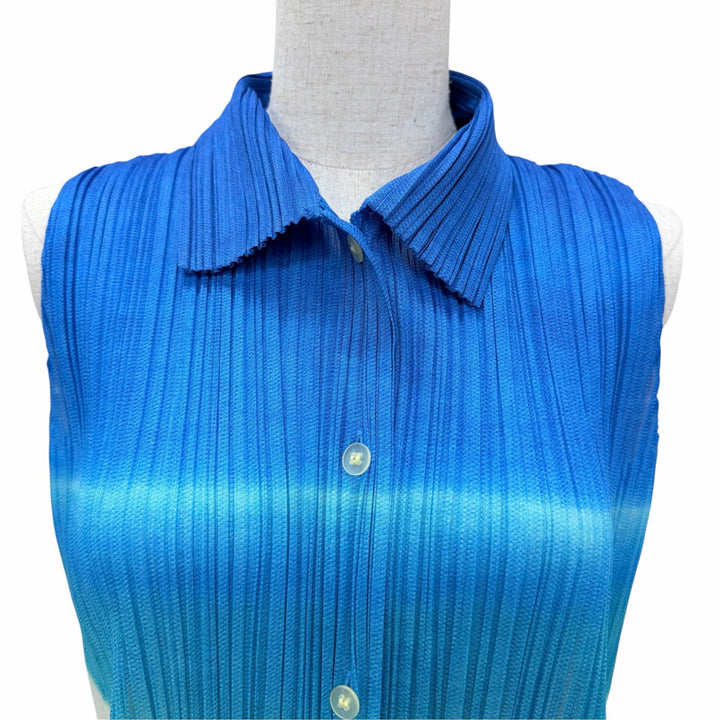 極美品☆PLEATS PLEASE プリーツプリーズ イッセイミヤケ PP73-JE763 ノースリーブ ワンピース マルチカラー 4 日本製 正規品 レディース