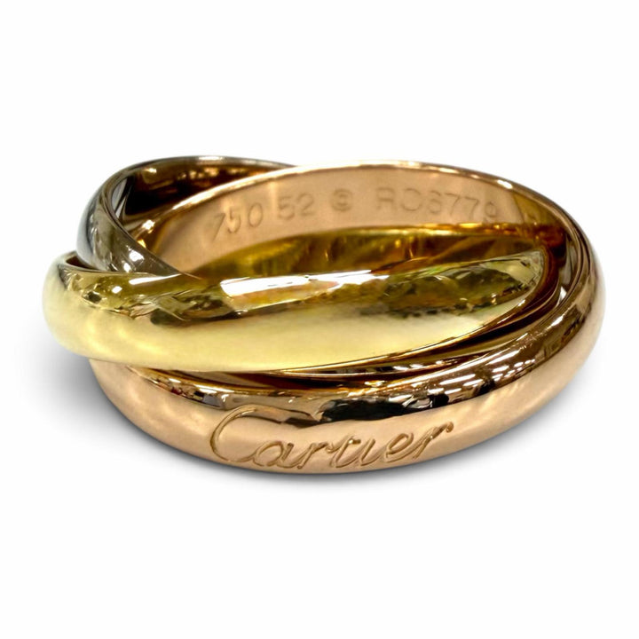 極美品★Cartier カルティエ トリニティ リング クラシックモデル 750(YG PG WG) 指輪 52 (JP12号相当) 重量7.97g メンズ