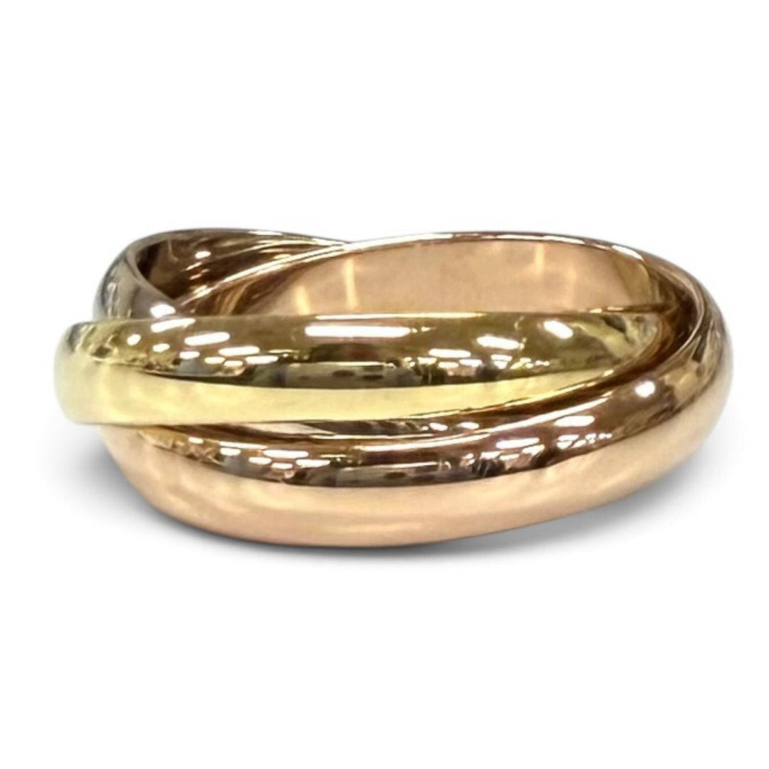 極美品★Cartier カルティエ トリニティ リング クラシックモデル 750(YG PG WG) 指輪 52 (JP12号相当) 重量7.97g メンズ