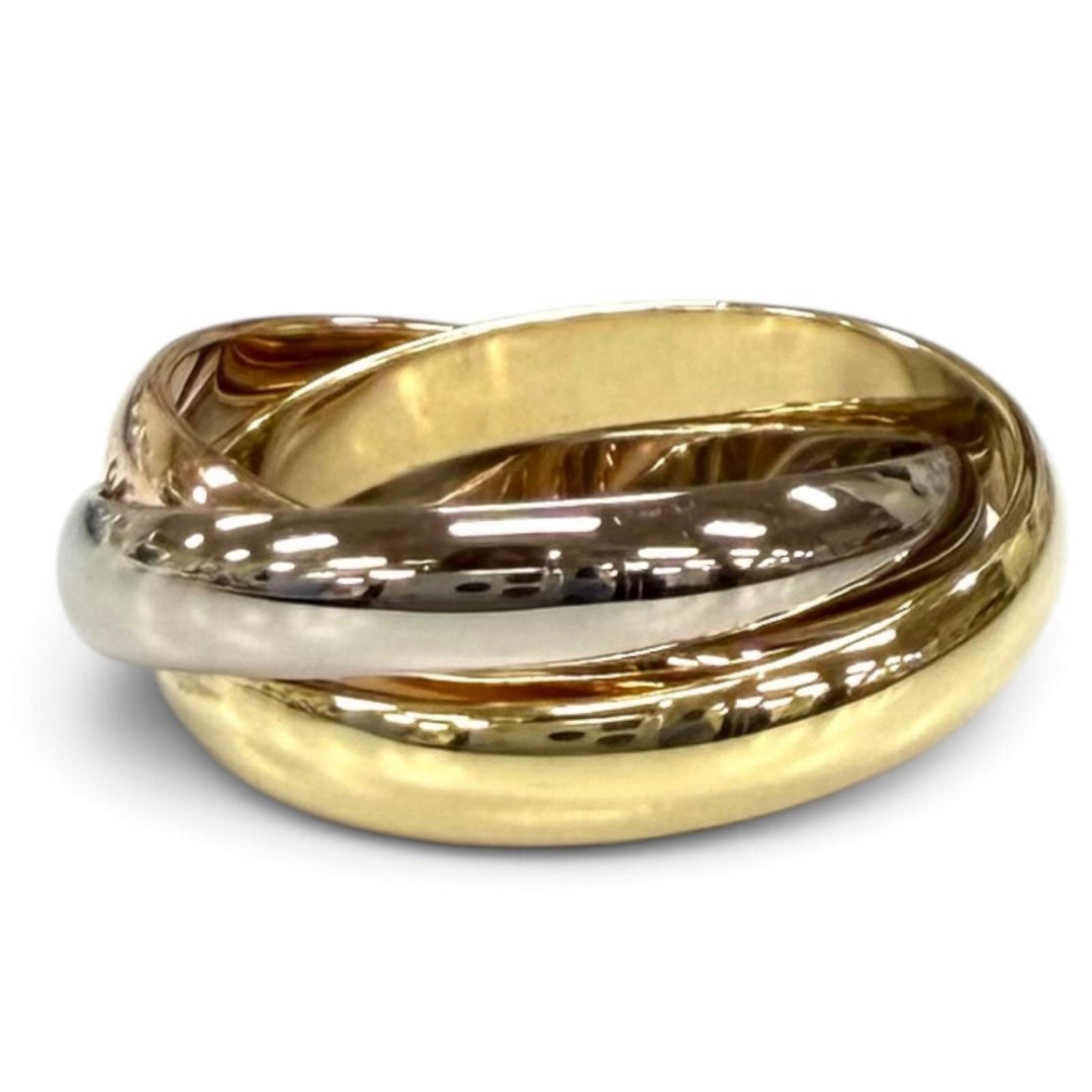 極美品★Cartier カルティエ トリニティ リング クラシックモデル 750(YG PG WG) 指輪 52 (JP12号相当) 重量7.97g メンズ