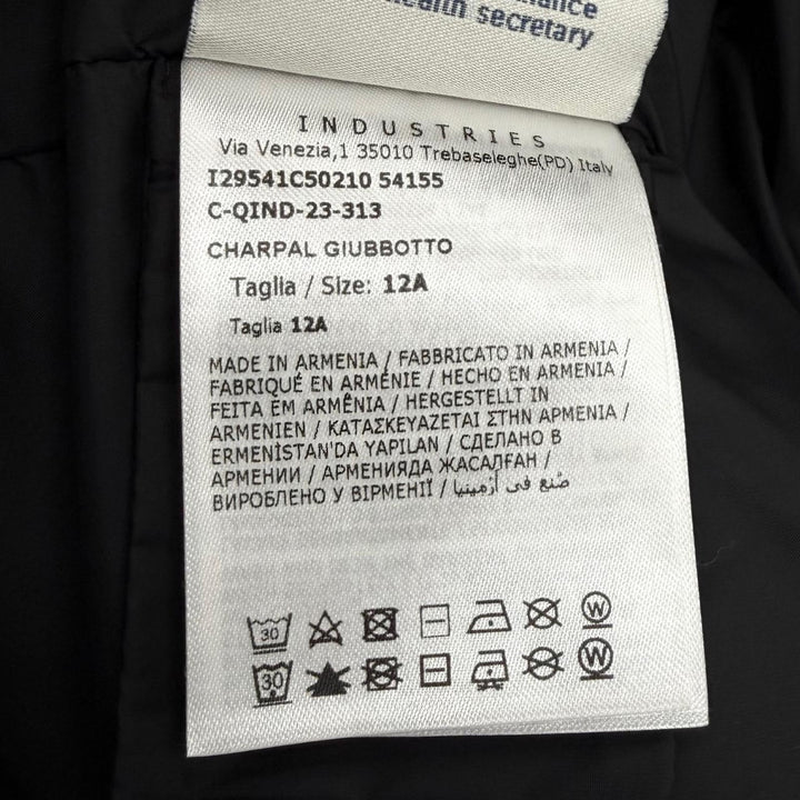 美品★モンクレール CHARPAL ロゴワッペン フード付 ZIP UP ダウンコート 12anni 152cm（レディースXS相当） 正規品 レディース可