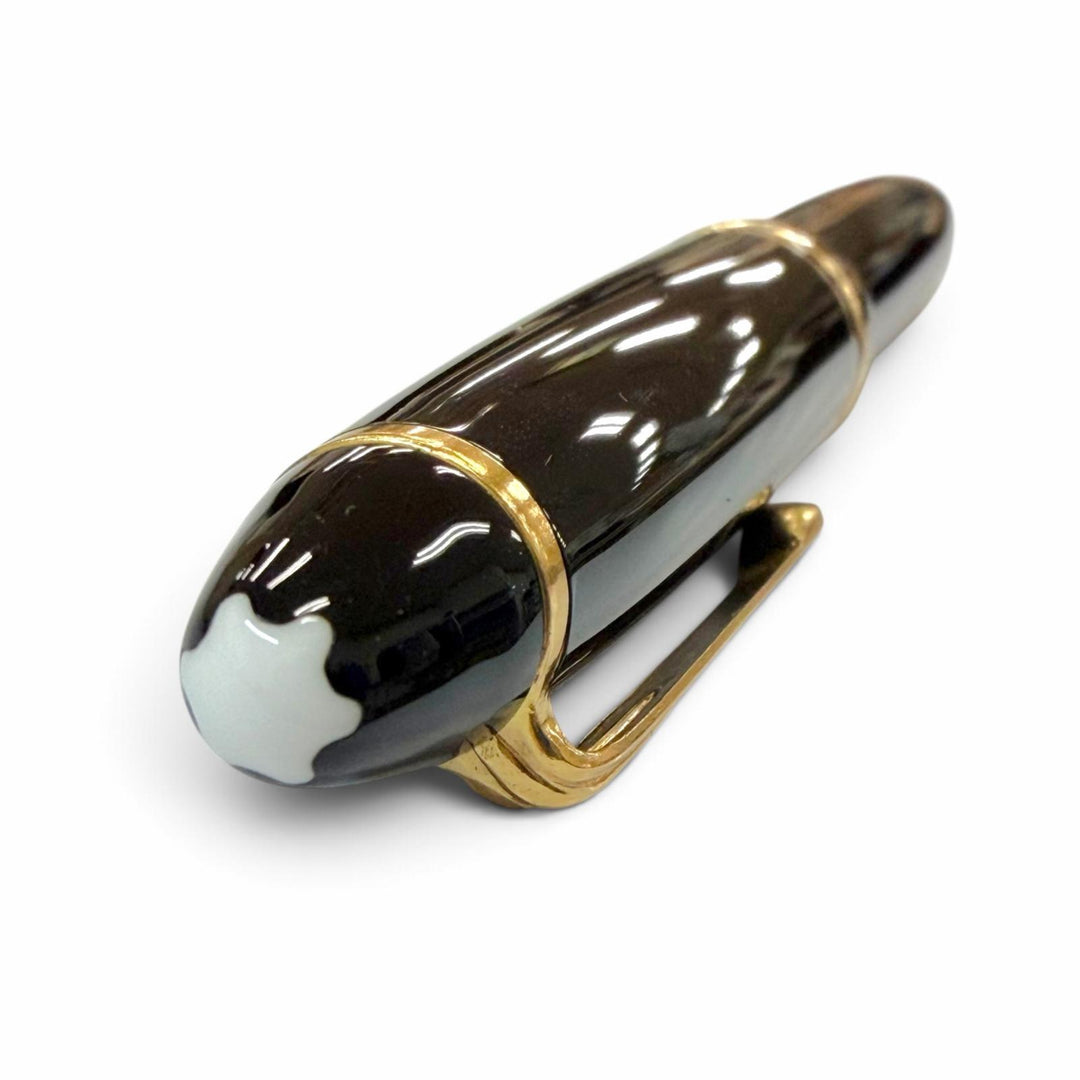 極美品▼MONTBLANC モンブラン マイスターシュテュック 146 ペン先14K EFニブ ホワイトスター 万年筆 ブラック ゴールド ドイツ製