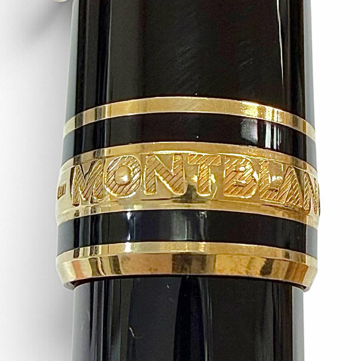 極美品▼MONTBLANC モンブラン マイスターシュテュック クラシック ペン先14K Fニブ ホワイトスター 万年筆 ブラック ゴールド ドイツ製