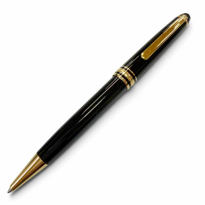 極美品▼MONTBLANC モンブラン マイスターシュテュック クラシック ホワイトスター ツイスト式 ボールペン ブラック ゴールド 筆記確認済