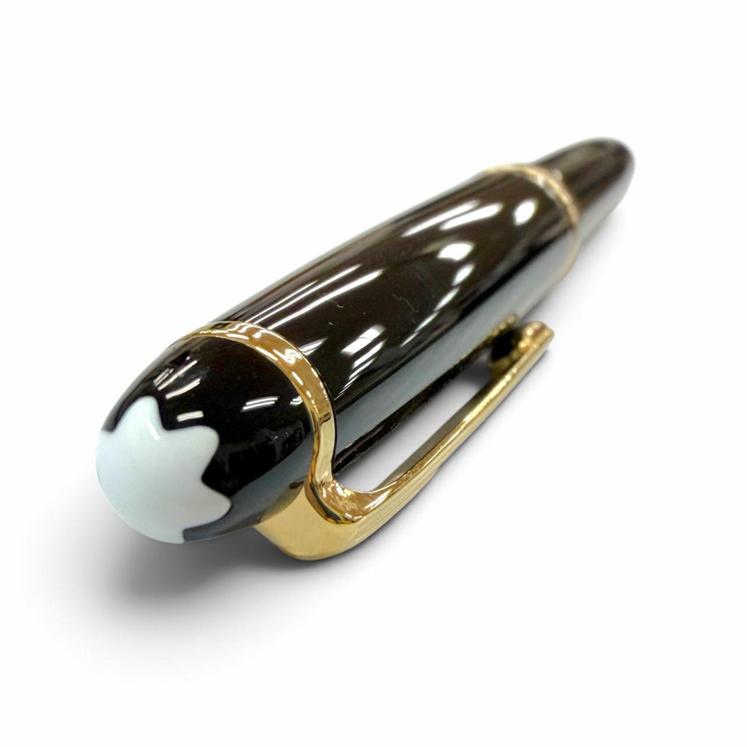 極美品▼MONTBLANC モンブラン マイスターシュテュック クラシック ホワイトスター ツイスト式 ボールペン ブラック ゴールド 筆記確認済