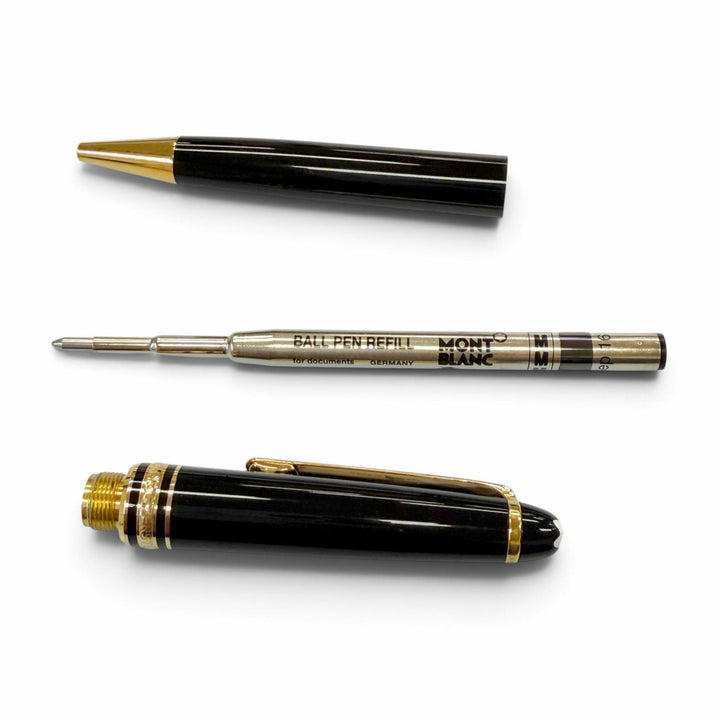 極美品▼MONTBLANC モンブラン マイスターシュテュック クラシック ホワイトスター ツイスト式 ボールペン ブラック ゴールド 筆記確認済