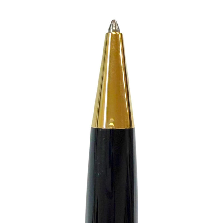 極美品▼MONTBLANC モンブラン マイスターシュテュック クラシック ホワイトスター ツイスト式 ボールペン ブラック ゴールド 筆記確認済