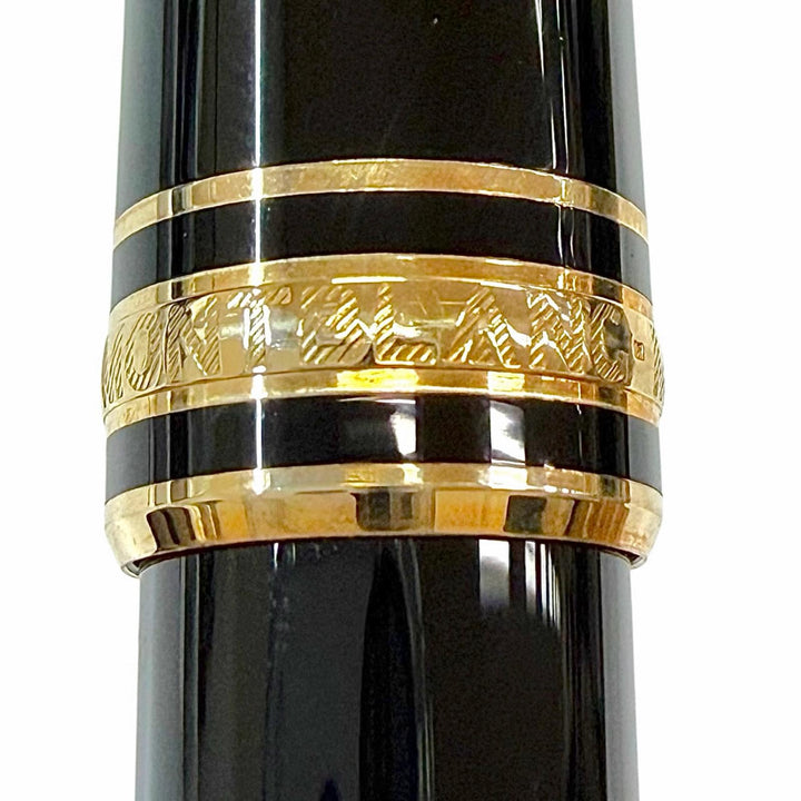 極美品▼MONTBLANC モンブラン マイスターシュテュック クラシック ホワイトスター ツイスト式 ボールペン ブラック ゴールド 筆記確認済
