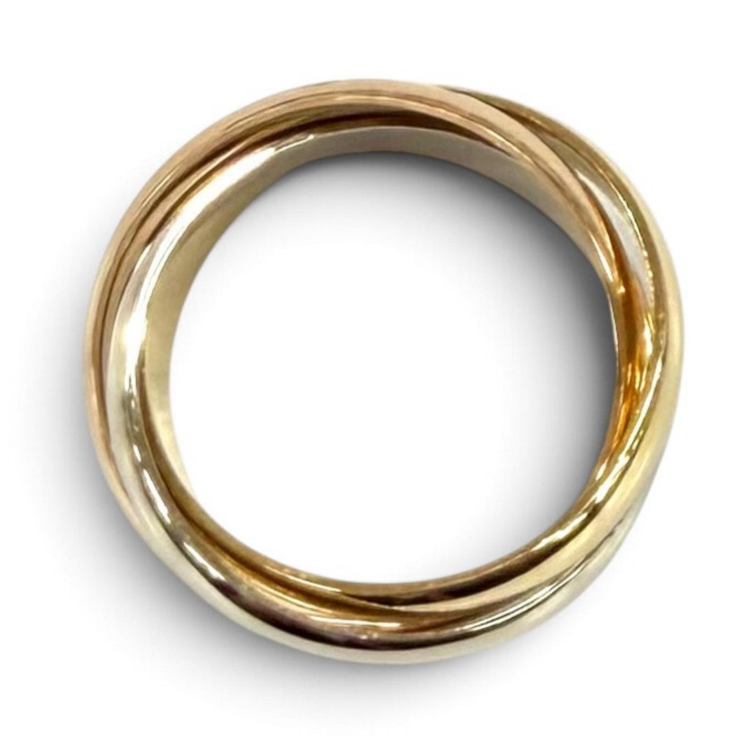 極美品★Cartier カルティエ トリニティ リング クラシックモデル 750(YG PG WG) 指輪 アクセサリー 52 (JP12号相当) 重量7.81g メンズ