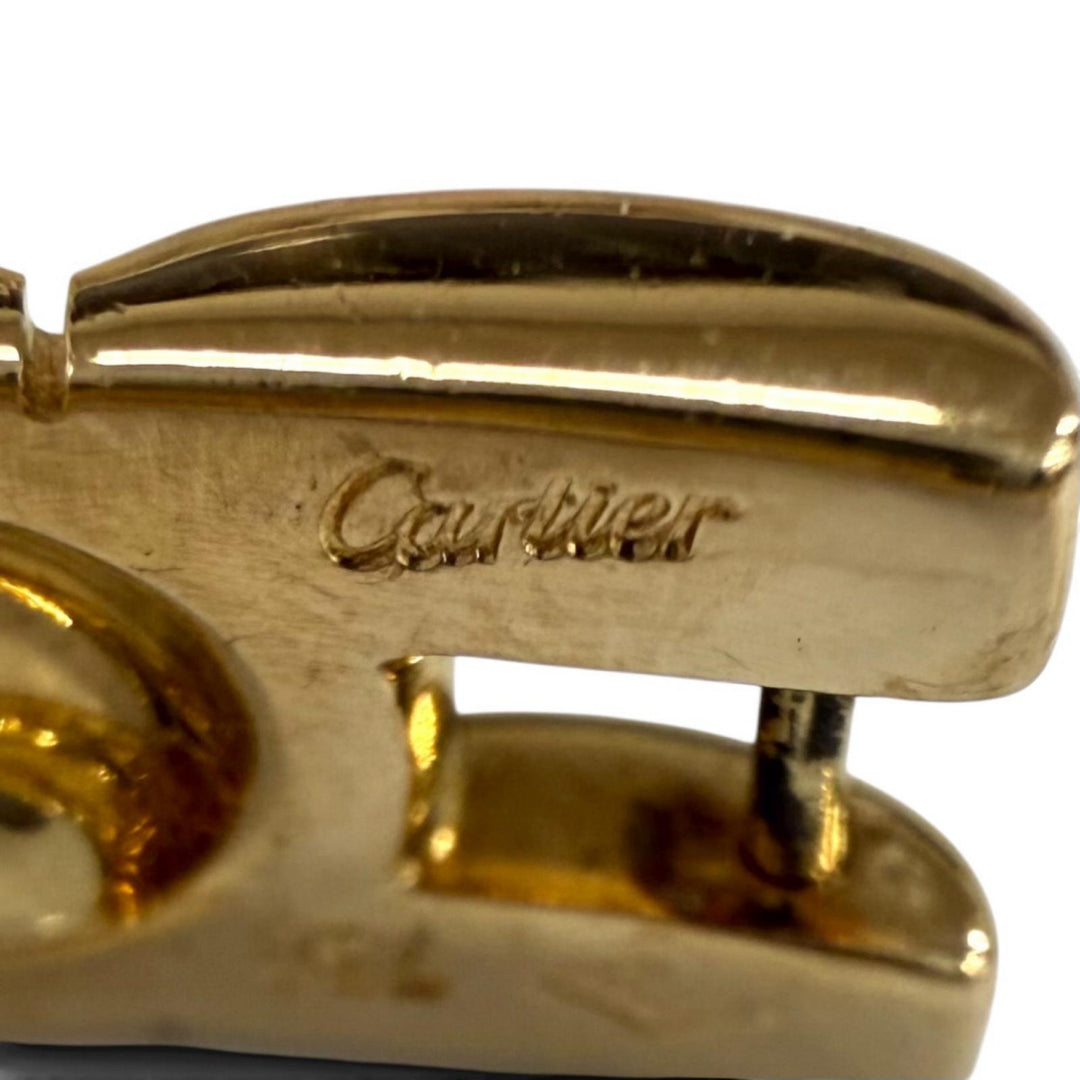 極美品★Cartier カルティエ ヴィンテージ 750(YG) パンテール カフスボタン カフリンクス イエローゴールド 重量14.37g メンズ