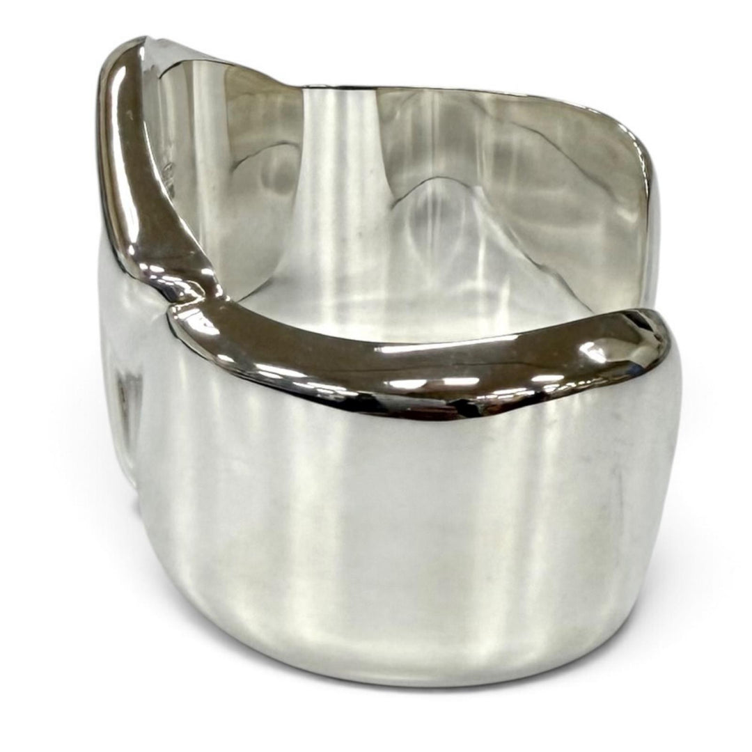 美品★TIFFANY&amp;Co. ティファニー ヴィンテージ エルサペレッティ 925 1978 リボン ボーンカフ バングル シルバー 重量55.1g 保存袋付き