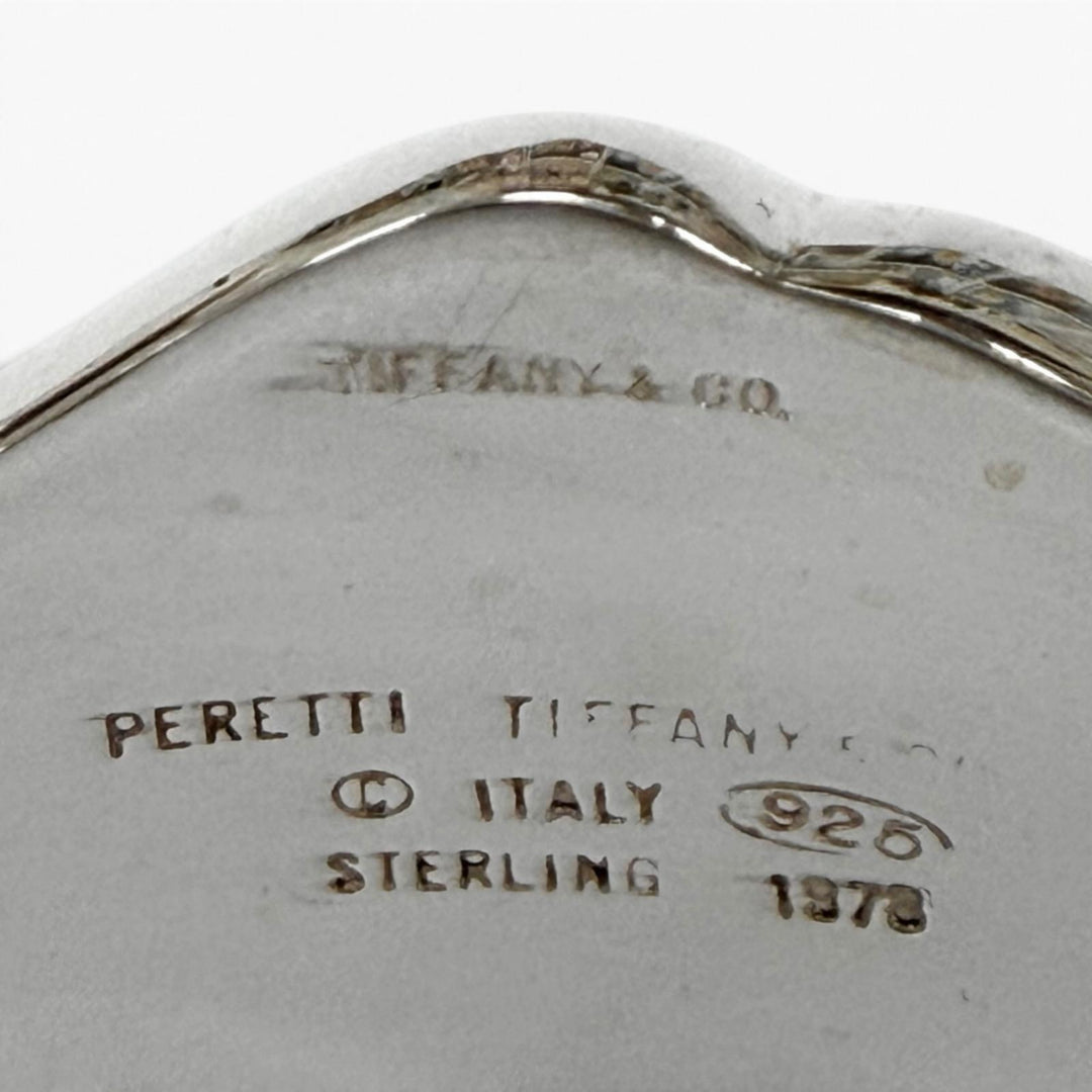 美品★TIFFANY&amp;Co. ティファニー ヴィンテージ エルサペレッティ 925 1978 リボン ボーンカフ バングル シルバー 重量55.1g 保存袋付き