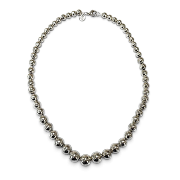 良品★TIFFANY&amp;Co. ティファニー ハードウェア グラジュエイテッド ボールネックレス 925 シルバー 重量27.5g レディース 保存袋付き
