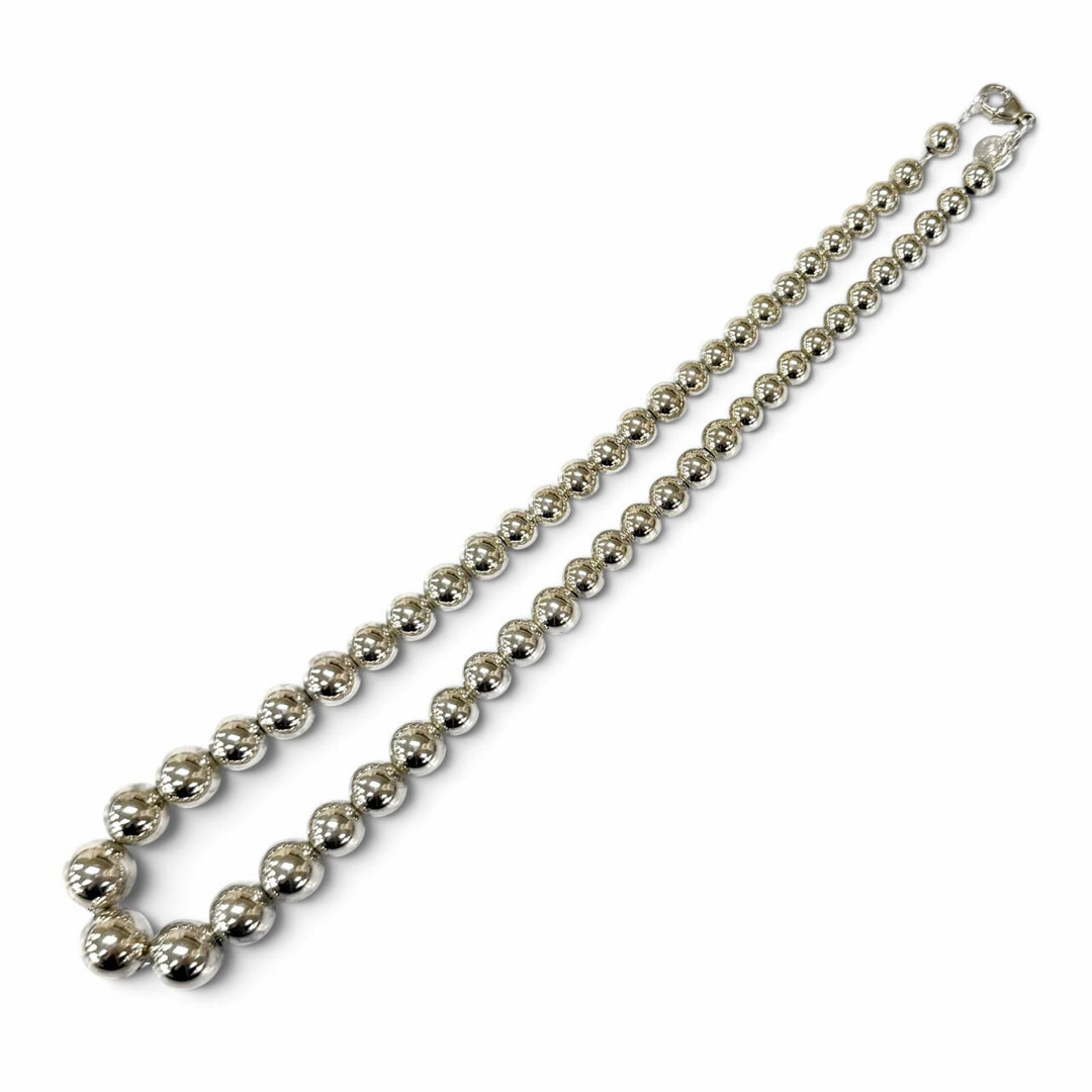 良品★TIFFANY&amp;Co. ティファニー ハードウェア グラジュエイテッド ボールネックレス 925 シルバー 重量27.5g レディース 保存袋付き