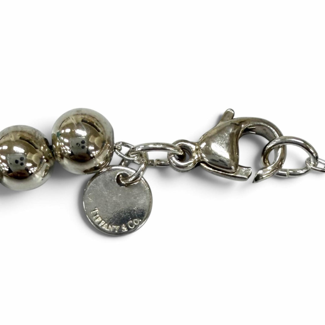 良品★TIFFANY&amp;Co. ティファニー ハードウェア グラジュエイテッド ボールネックレス 925 シルバー 重量27.5g レディース 保存袋付き