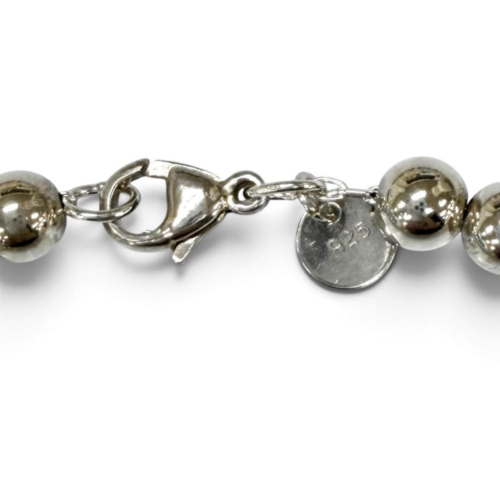 良品★TIFFANY&amp;Co. ティファニー ハードウェア グラジュエイテッド ボールネックレス 925 シルバー 重量27.5g レディース 保存袋付き