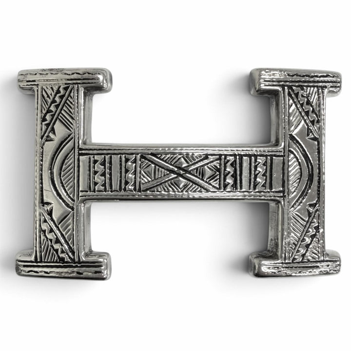 美品□HERMES エルメス SV925 トゥアレグ Toareg 手彫り彫刻デザイン Hロゴ ベルトバックル シルバー 重量51.7g メンズ レディース
