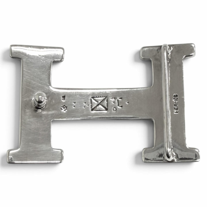 美品□HERMES エルメス SV925 トゥアレグ Toareg 手彫り彫刻デザイン Hロゴ ベルトバックル シルバー 重量51.7g メンズ レディース