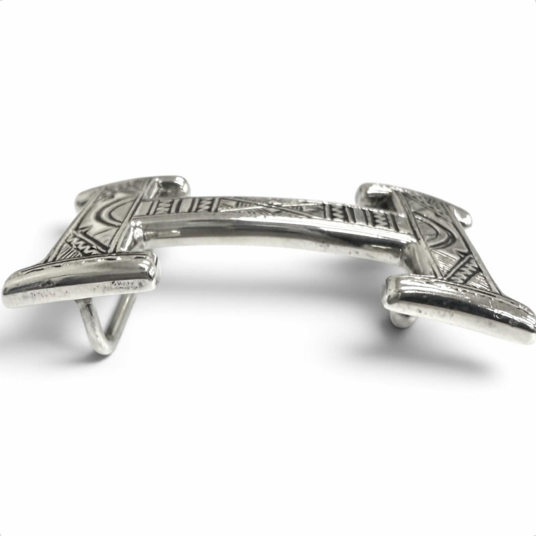 美品□HERMES エルメス SV925 トゥアレグ Toareg 手彫り彫刻デザイン Hロゴ ベルトバックル シルバー 重量51.7g メンズ レディース