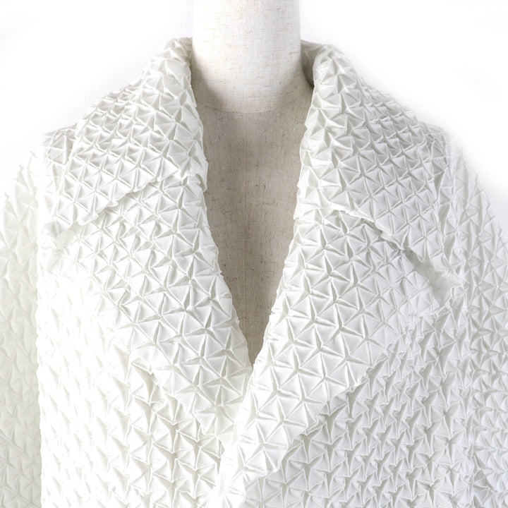 極美品△ISSEY MIYAKE イッセイミヤケ IM52FA521 スチームプリーツ コクーンコート ライトグレー 2 日本製 正規品 レディース