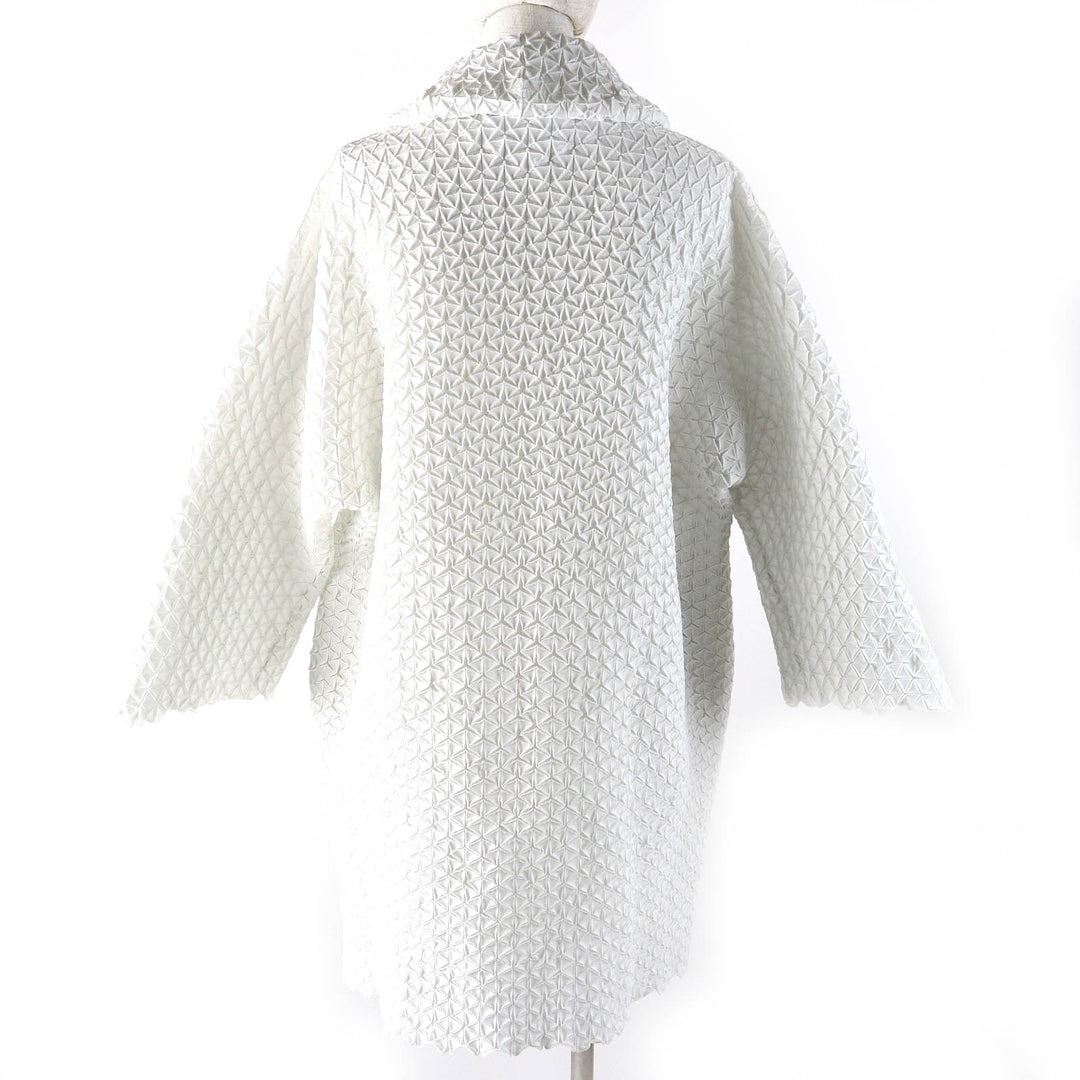 極美品△ISSEY MIYAKE イッセイミヤケ IM52FA521 スチームプリーツ コクーンコート ライトグレー 2 日本製 正規品 レディース