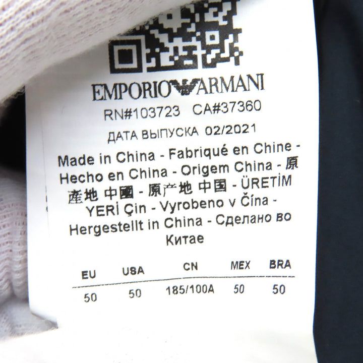 未使用品△EMPORIO ARMANI エンポリオ アルマーニ 黒タグ 2021年 6K1L80 テープデザイン ロゴボタン ダブルブレストコート 50 正規品