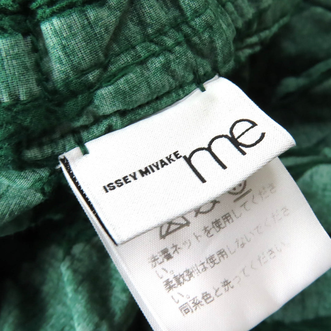極美品△me ISSEY MIYAKE ミーイッセイミヤケ 21AW MI14FT761 ベルト付き 総柄 ベルベット切替 ハイネック 七分袖 ワンピース 正規品