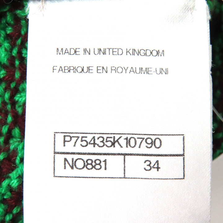 未使用品△CHANEL シャネル 23A P75435 カシミヤ100％ ココマークボタン 総柄 クルーネック ノースリーブ ニット ワンピース 34 正規品