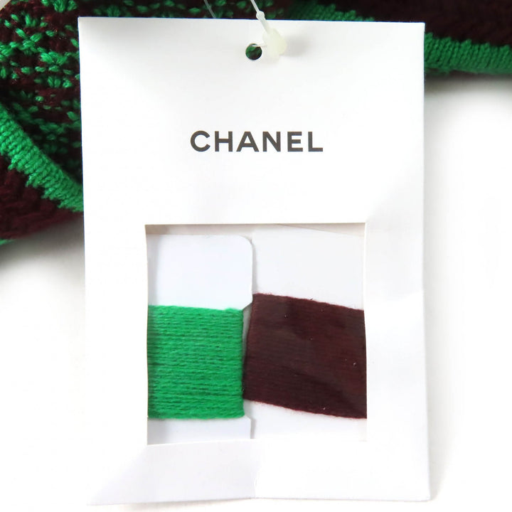 未使用品△CHANEL シャネル 23A P75435 カシミヤ100％ ココマークボタン 総柄 クルーネック ノースリーブ ニット ワンピース 34 正規品