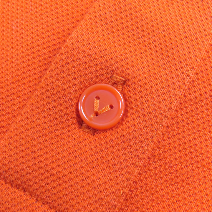 未使用品△BOTTEGAVENETA ボッテガヴェネタ 2022年 744239 コットン100％ ロゴ刺繍 半袖ポロシャツ オレンジ L イタリア製 正規品 メンズ