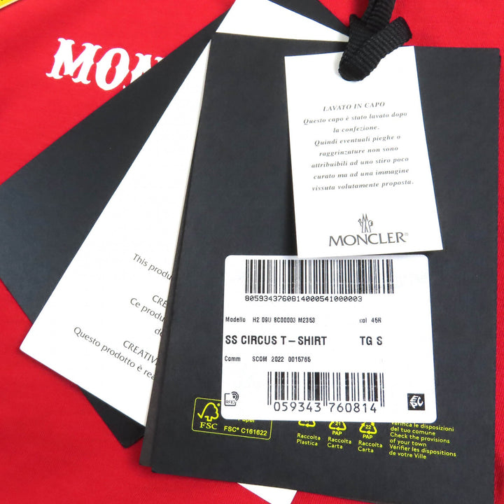 未使用品△MONCLER GENIUS 7 FRAGMENT モンクレール ジーニアス 7 フラグメント 22AW コットン ロゴ クルーネック 半袖Ｔシャツ S 正規品