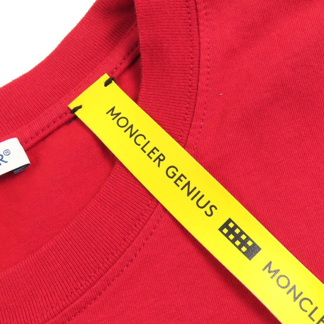 未使用品△MONCLER GENIUS 7 FRAGMENT モンクレール ジーニアス 7 フラグメント 22AW コットン ロゴ クルーネック 半袖Ｔシャツ S 正規品