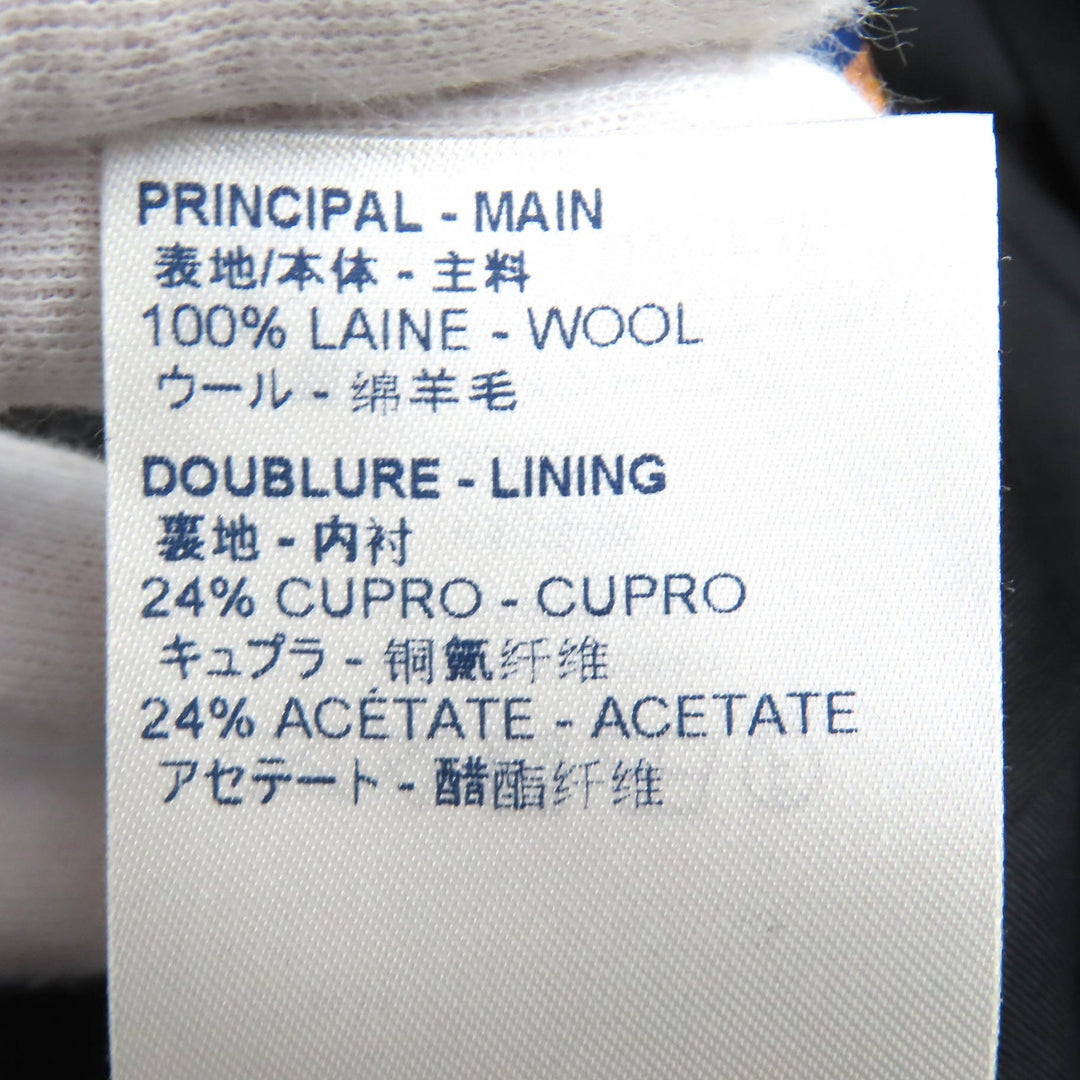 未使用品△LOUIS VUITTON ルイヴィトン 21AW ウール100％ LVロゴ刺繍 モノグラムミニ シガレットパンツ スラックス 裾未処理 44 正規品