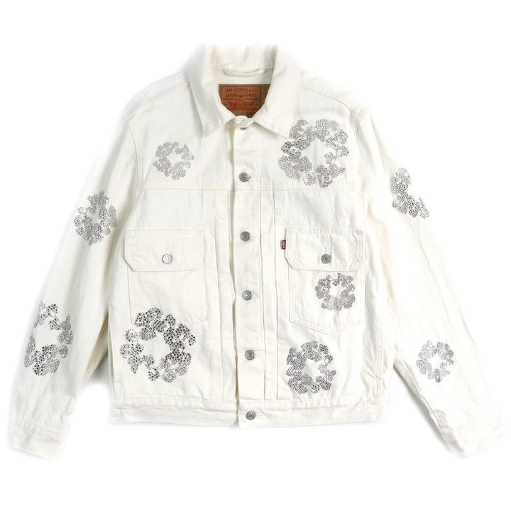 美品△LEVI S DENIM TEARS リーバイス デニムティアーズ TYPE2 BUSTDOWN スワロフスキー デニムジャケット M 正規品
