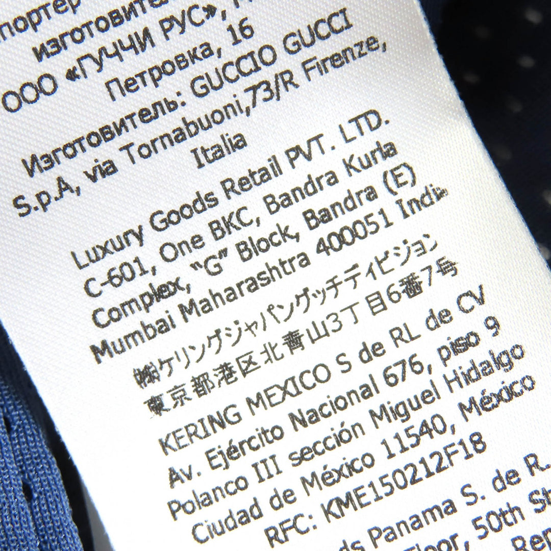 未使用品△GUCCI グッチ 23AW 752639 総柄デザイン ハーフパンツ ショートパンツ ネイビー ホワイト レッド XS 箱付き イタリア製 正規品