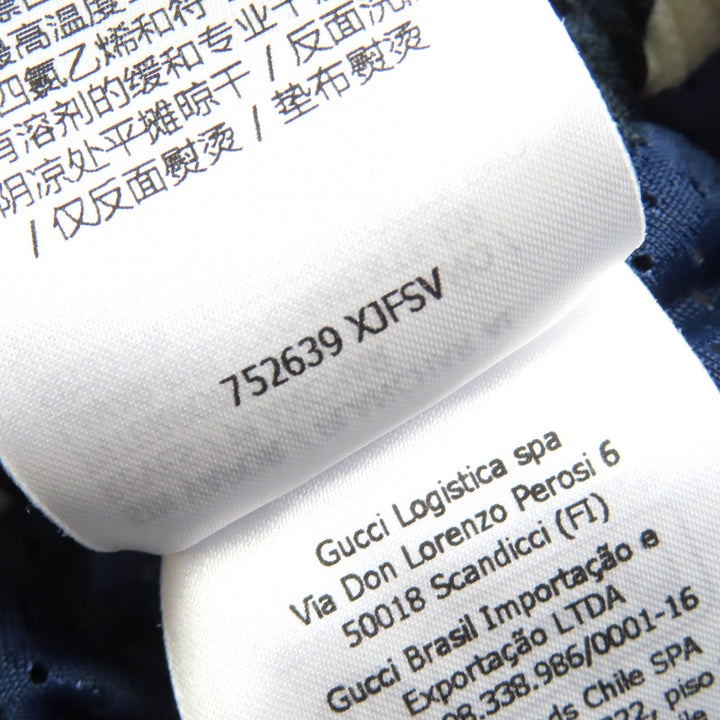 未使用品△GUCCI グッチ 23AW 752639 総柄デザイン ハーフパンツ ショートパンツ ネイビー ホワイト レッド XS 箱付き イタリア製 正規品